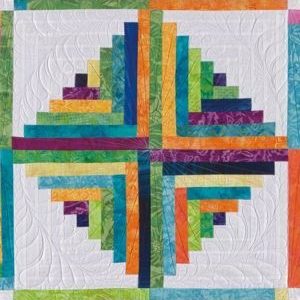 Accuquilt Stanzform Log Cabin 12 inch by Leslie Main, fertige Größe ca. 30,5 cm