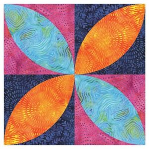 "Accuquilt Stanzform Orange Peel"für Applikation auf z.B. ein 5x5 Quadrat